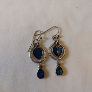 Navy Sterling Silver Earrings